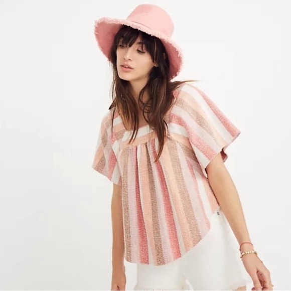 Madewell Butterfly Sherbet Striped Top - Picture 1 of 6